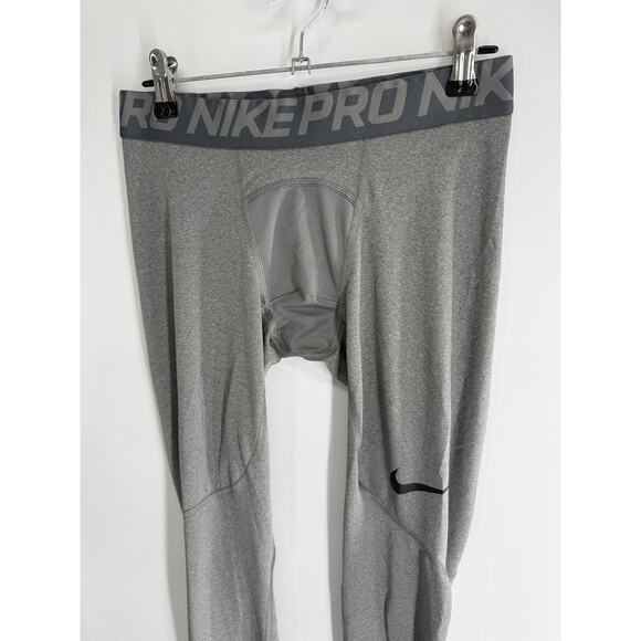 nike Pro dri fit compression pants Small Leggings Athletic Stretch Gray Men’s - Picture 2 of 8